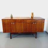 Vintage Scandinavian style row in rosewood and brass from the 60s