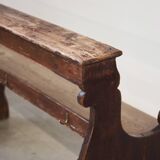 Antique Gothic Church Benches, Late 1800s – Set of 4 Pine Wood Pew Benches
