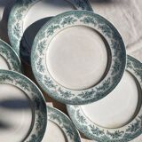 6 flat plates from the Onnaing Faïencerie