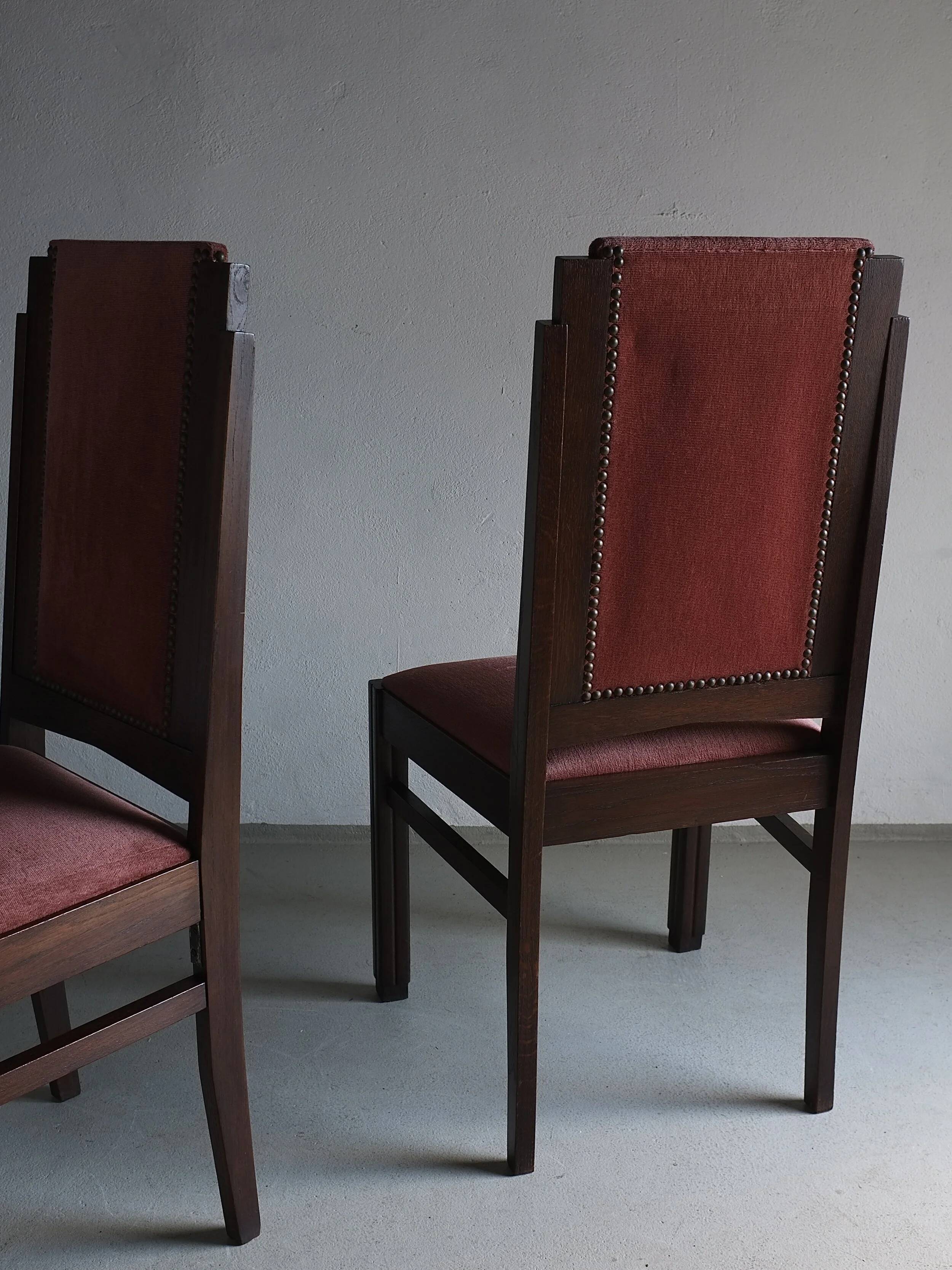2 Amsterdam School oak chairs | Netherlands | 1920s