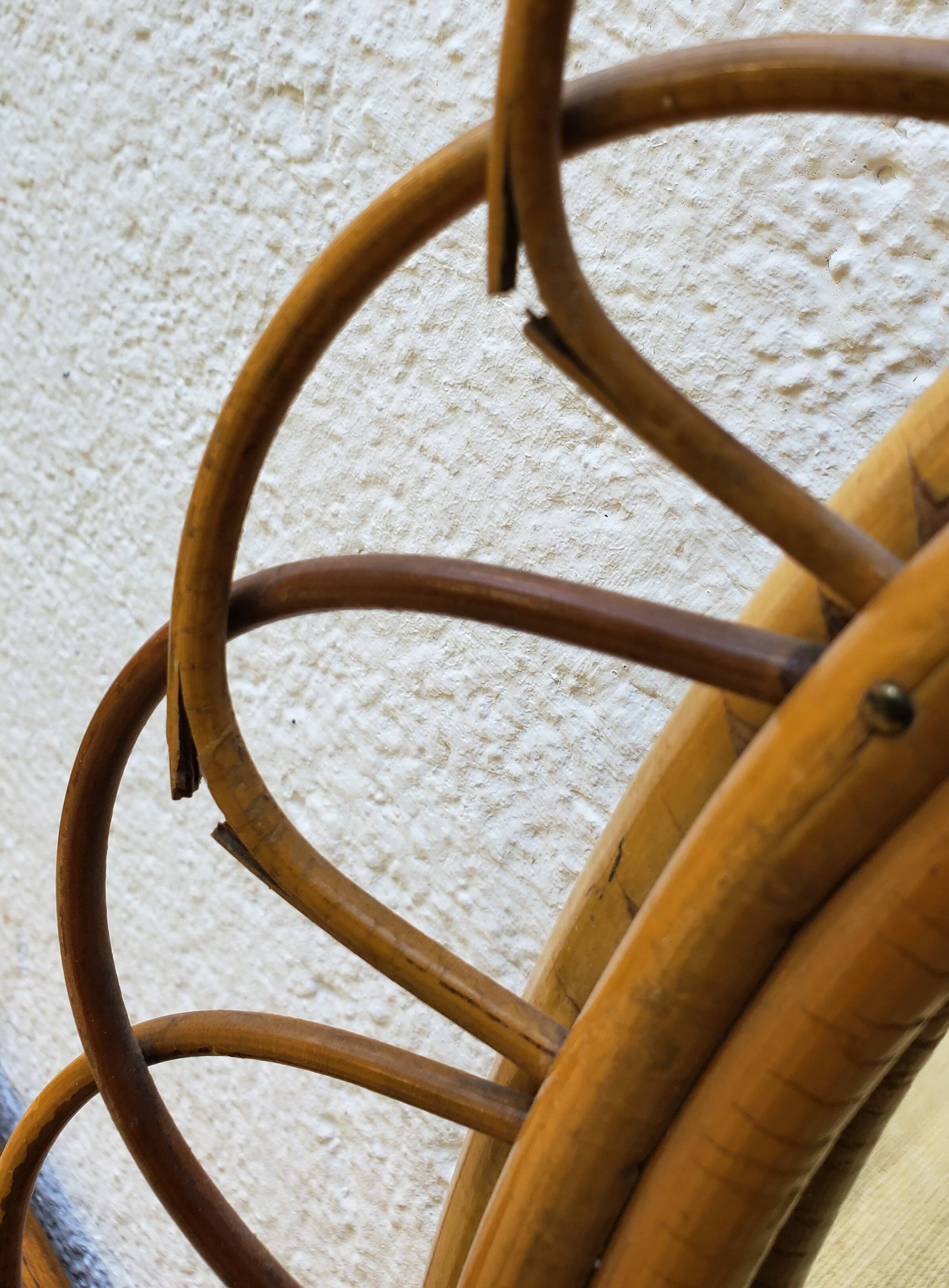 Large rattan mirror 55cm