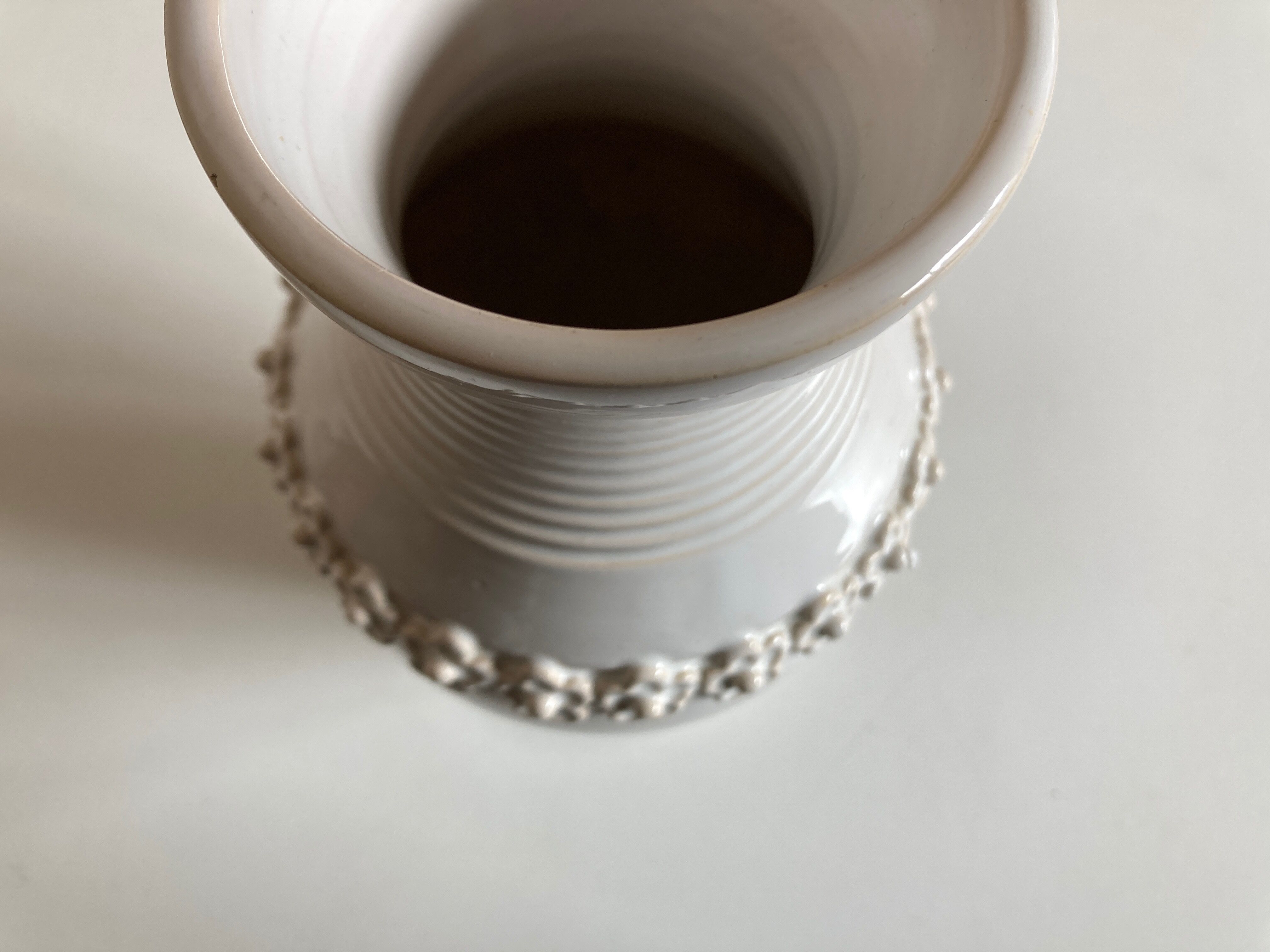 Vase in glazed white earth 1960