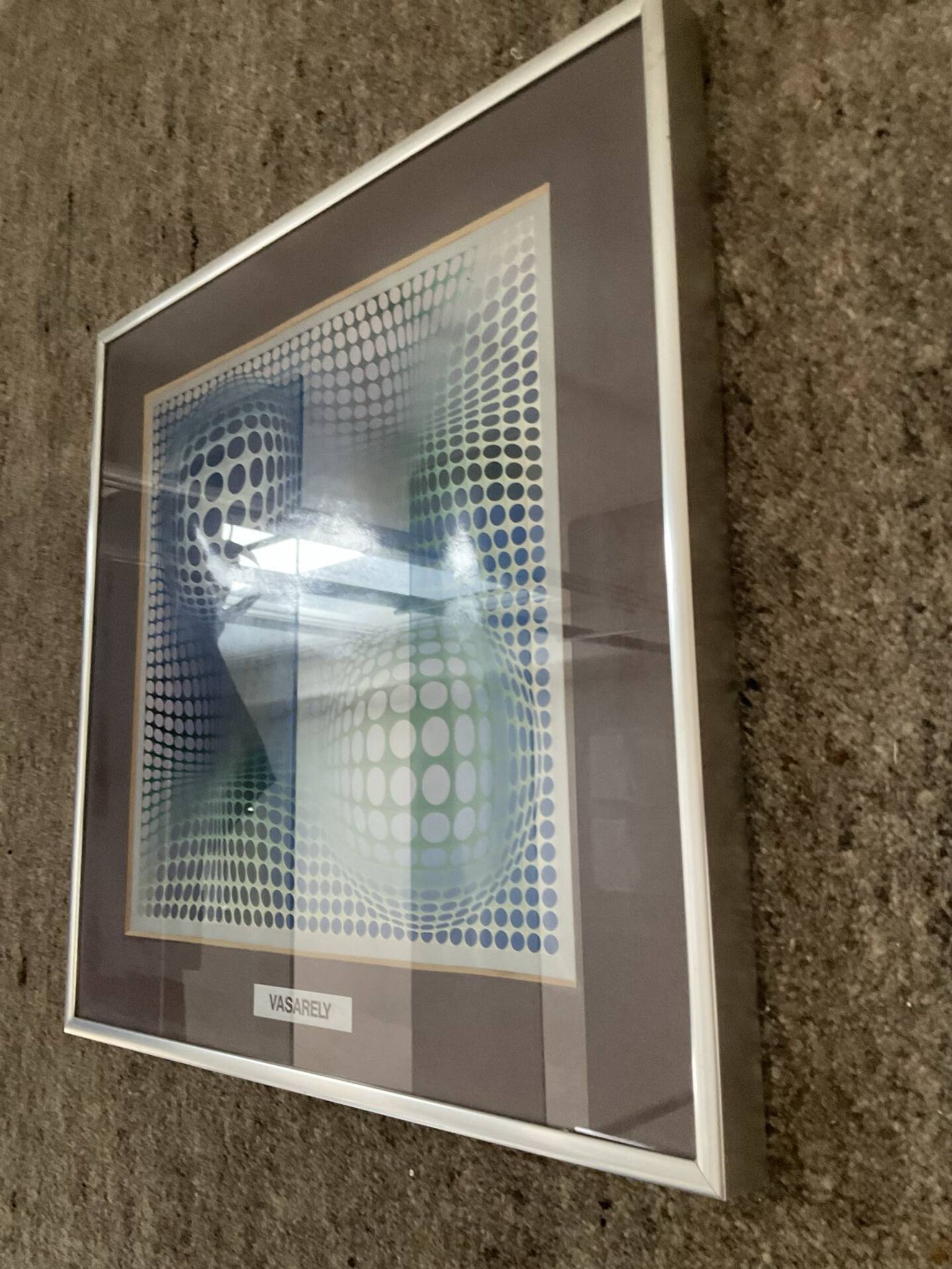 Vintage Op Art silkscreen "Feny" by Vasarely