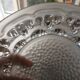 Art Deco glass suspension light signed Ezan
