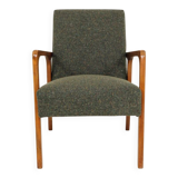 Vintage avocado green granola armchair Scandinavian design 1960s