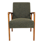 Vintage avocado green granola armchair Scandinavian design 1960s