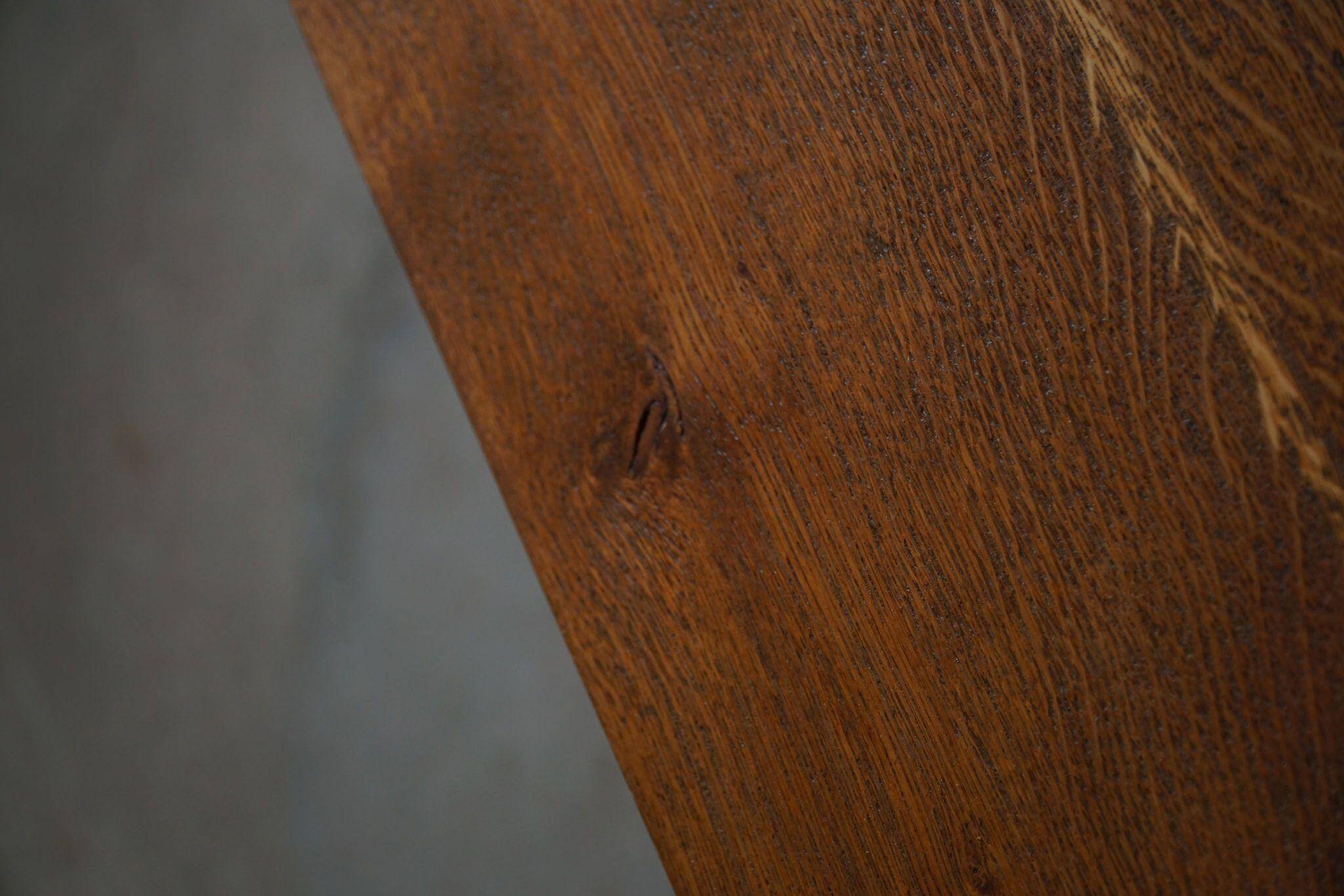 Art Nouveau dining table/desk in oak, early 20th century.