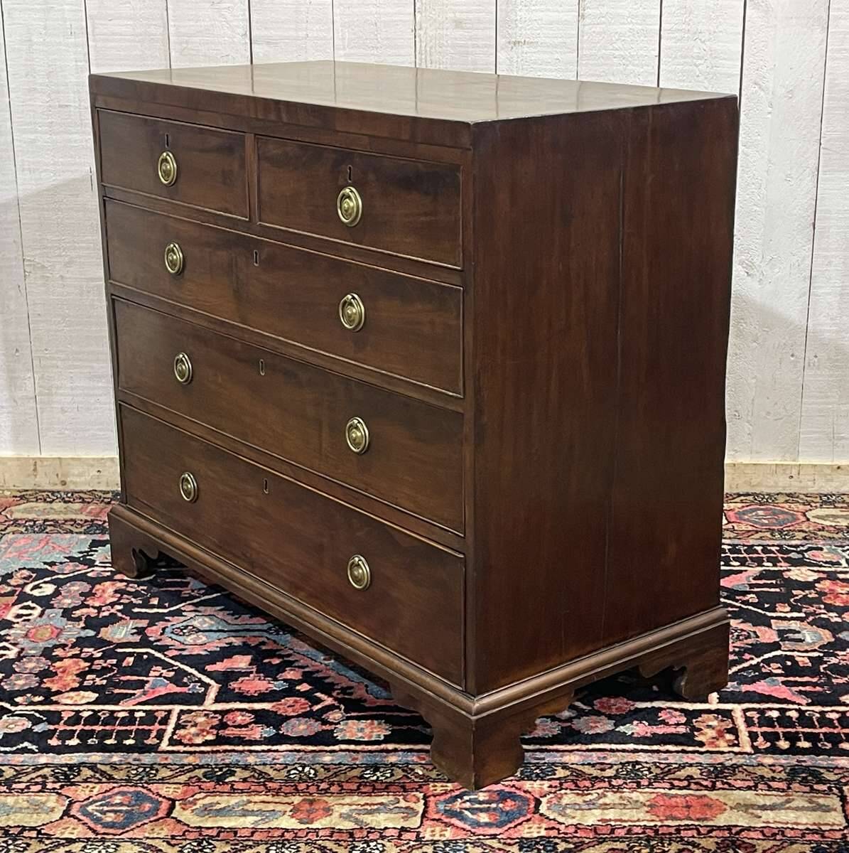 19th-century English mahogany commode