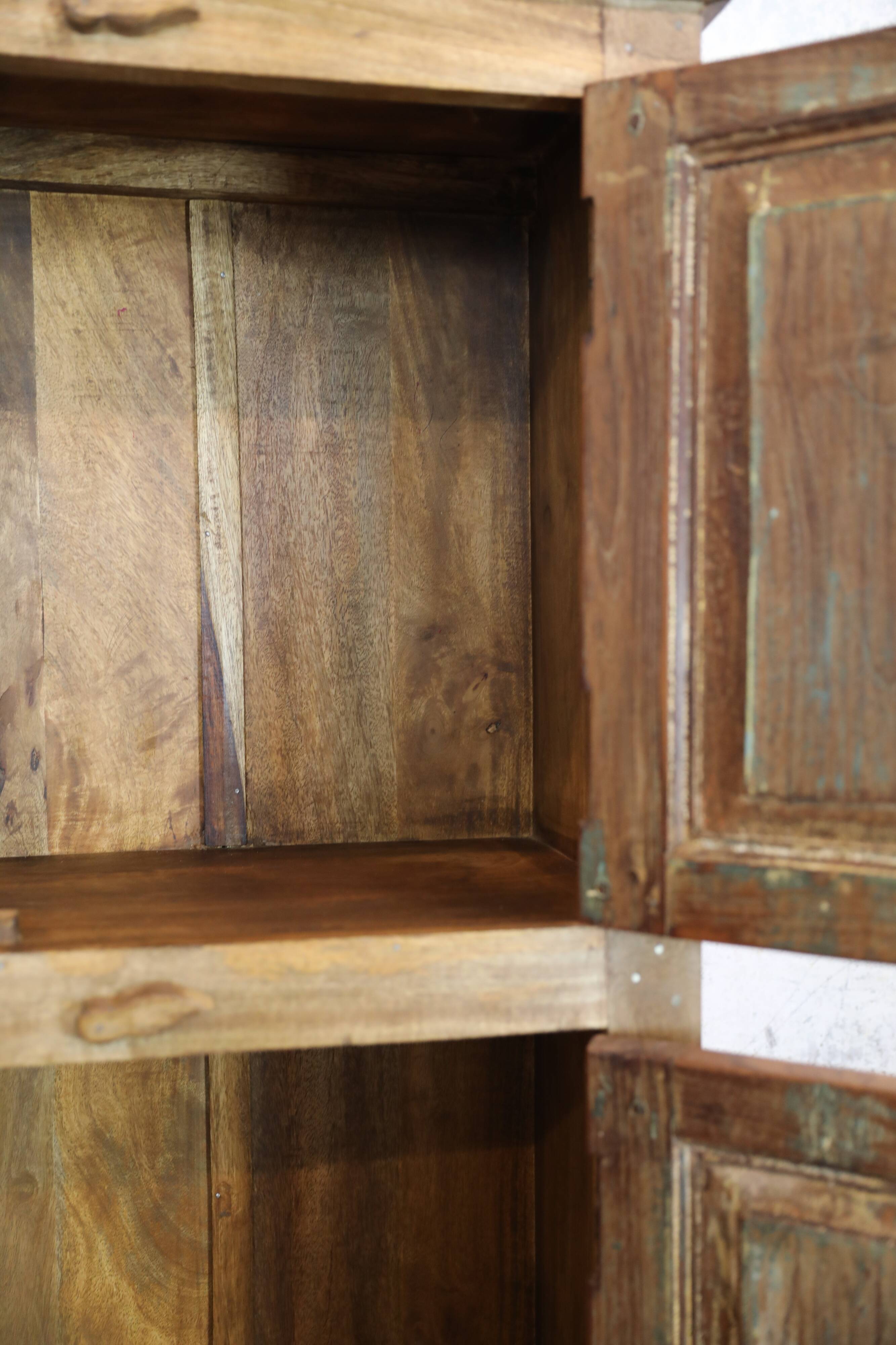 Indian storage cabinet 3 levels with 6 mango doors, unique piece