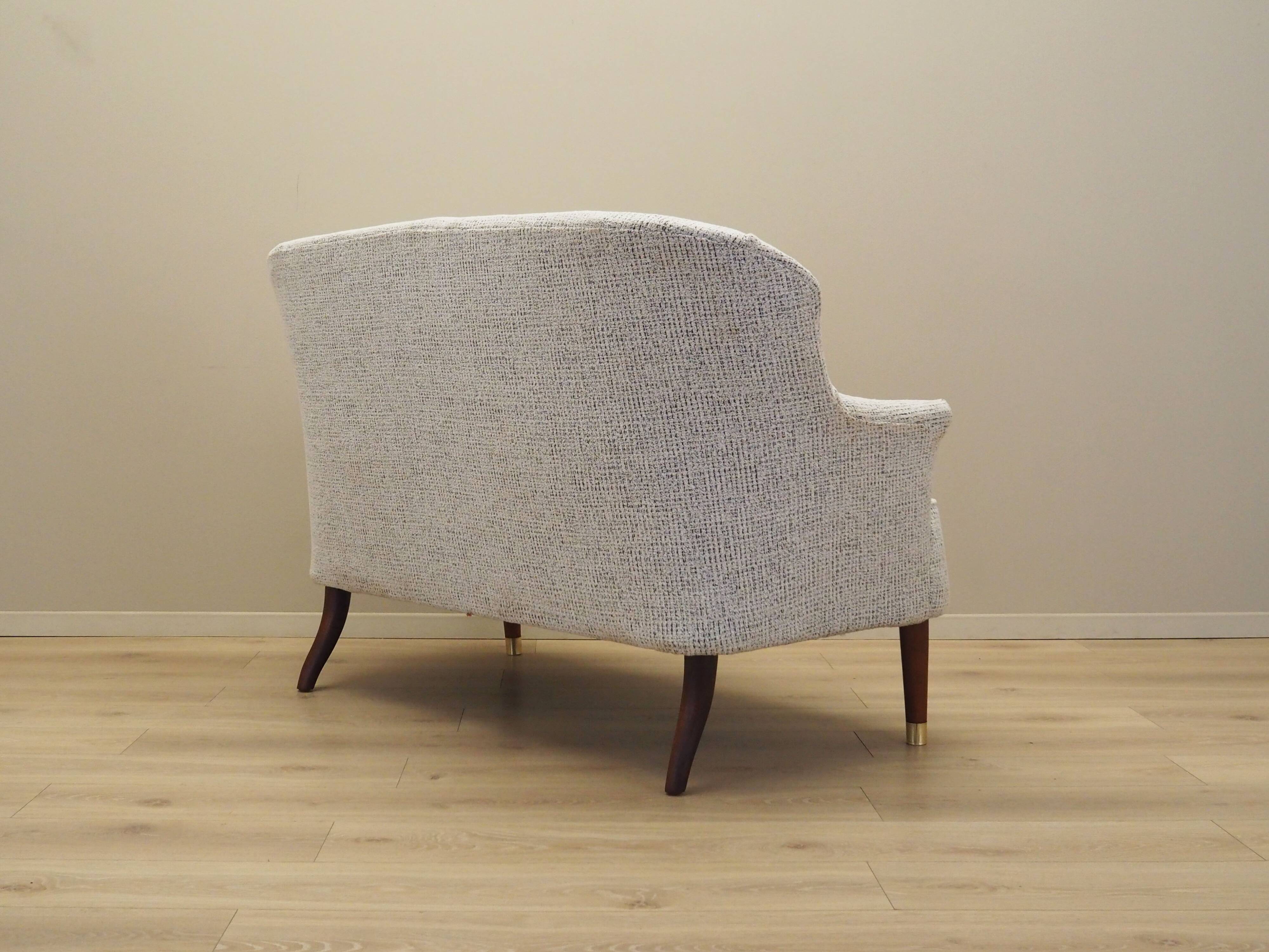 Sofa white melange, Italian design, 1960s, production: Italy