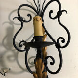 Wrought iron corner wall lights