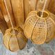 Paire de Suspension en rotin vintage