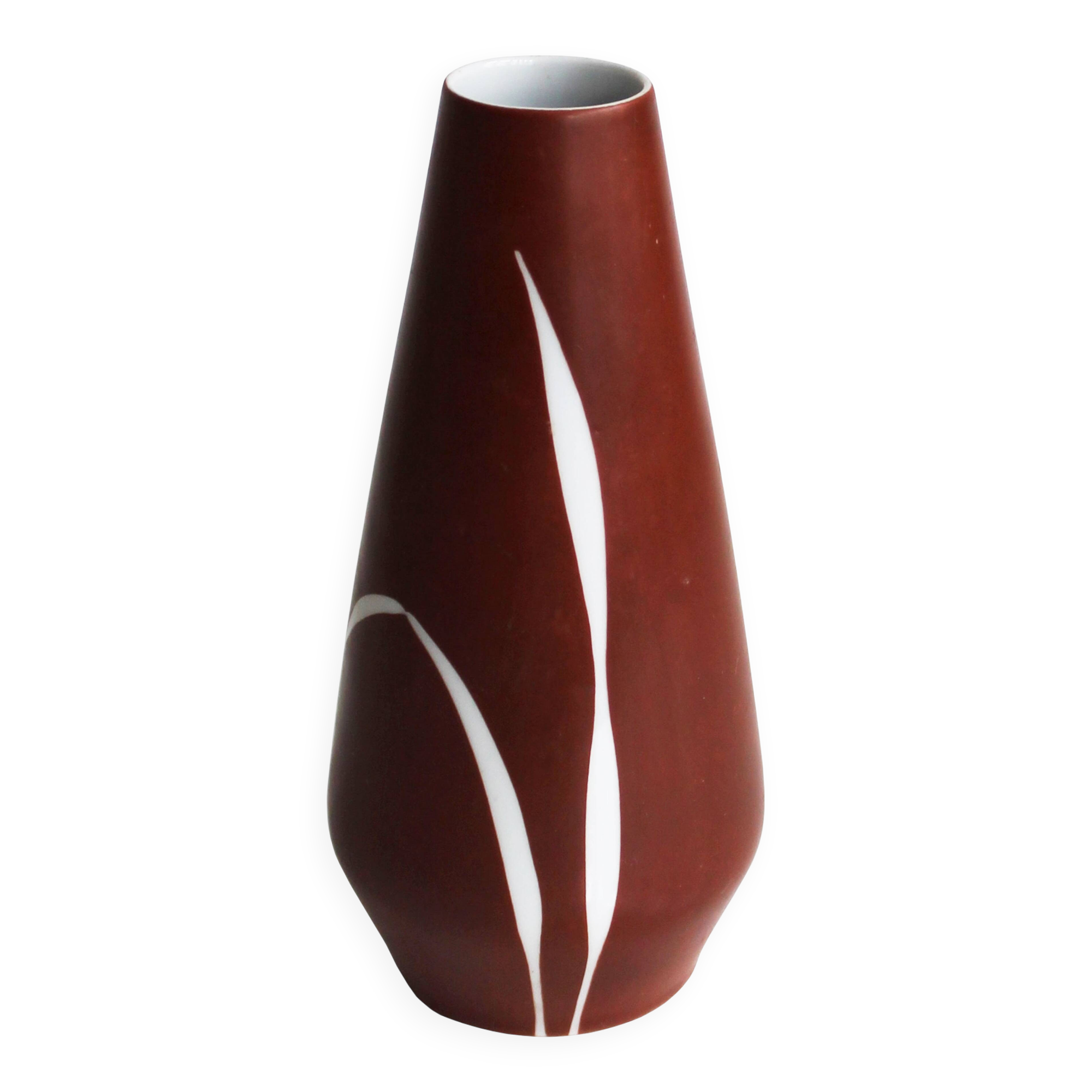 1960s Lichte Porcelain Flower Vase – Mid-Century Elegance
