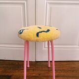 Purple tufted stool