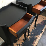 Vintage black revamped bedside tables