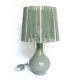 Large ceramic lamp with wire shade