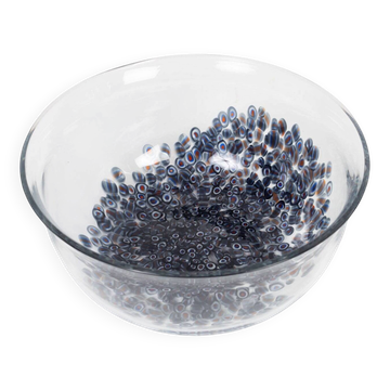 Saladier en verre « Neverrino » de Gae Aulenti pour Vistosi, c.1980