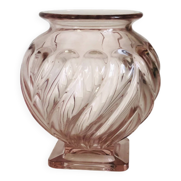 Art Deco glass vase Rosaline by Rudolf Schrötter for Inwald