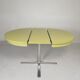 Vintage round dining table with a diameter of 100 cm, extendable to 135 cm, from the 1970s.