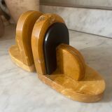 Pair of Art Deco marble bookends