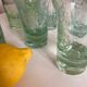 Set of 7 Biot cups in bubbled glass 1970