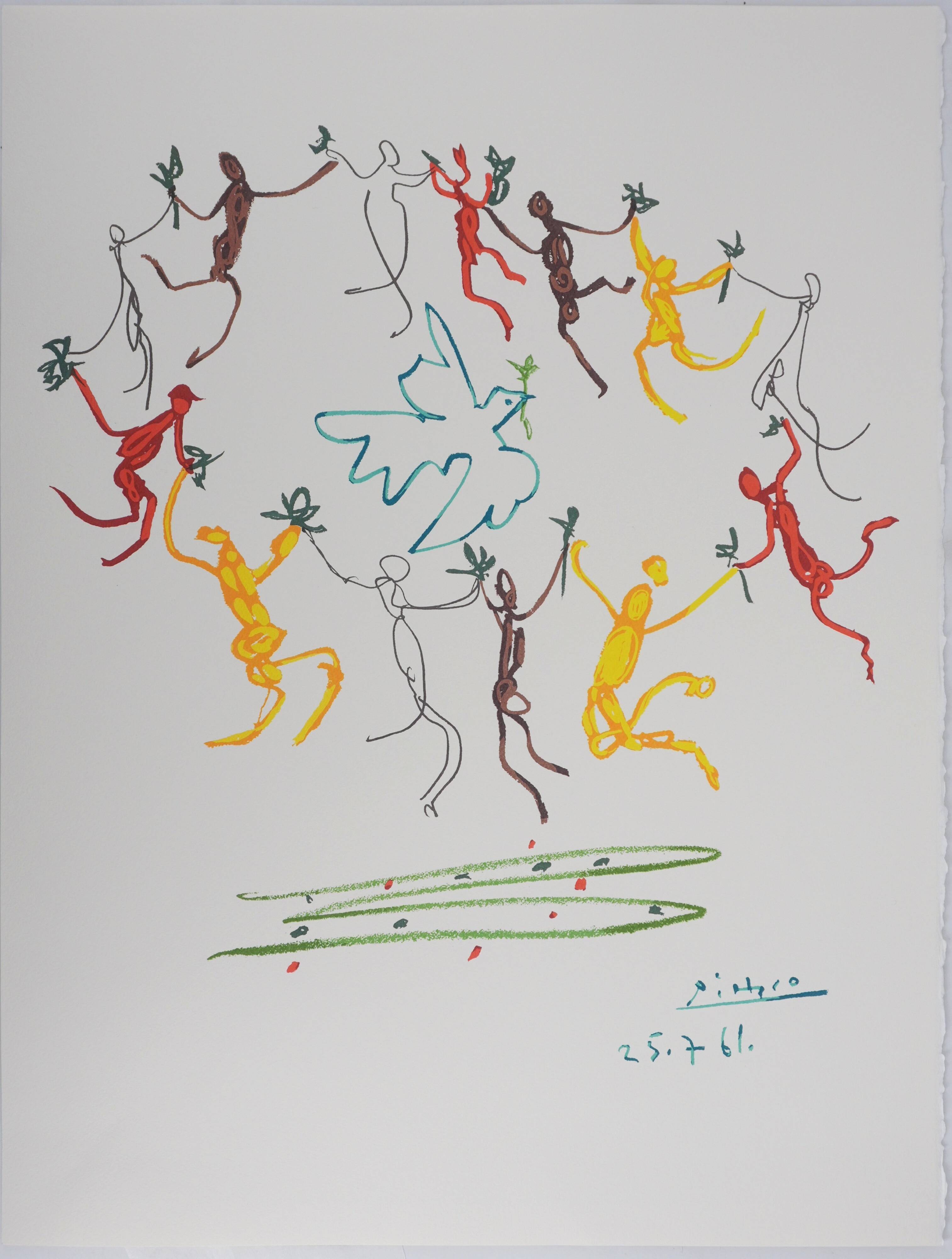 Pablo Picasso: Dance of Peace, Circle of Youth, signed lithograph