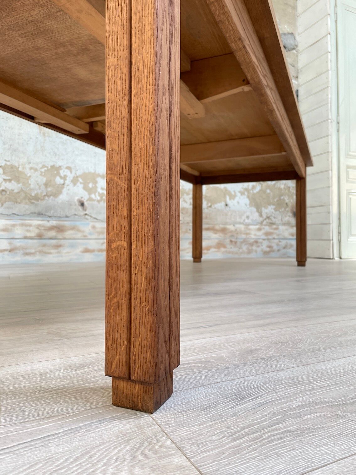 Solid oak dining table