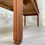 Solid oak dining table