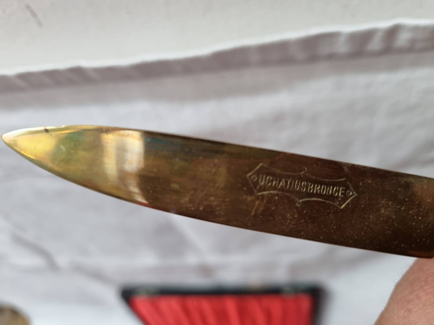 Cutlery for cheeses, desserts, mother-of-pearl & vermeil