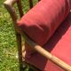Rattan living room with 2 armchairs, coffee table cushions