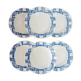 Set of 6 Sarreguemines Cornouailles soup plates