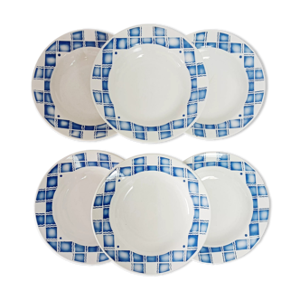 Lot de 6 assiettes creuses Sarreguemines Cornouailles