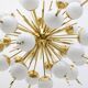 Large Sputnik Murano Glass and Brass Chandelier