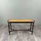 Antique wooden bench, caned seat, Louis XVI style, 20th century.