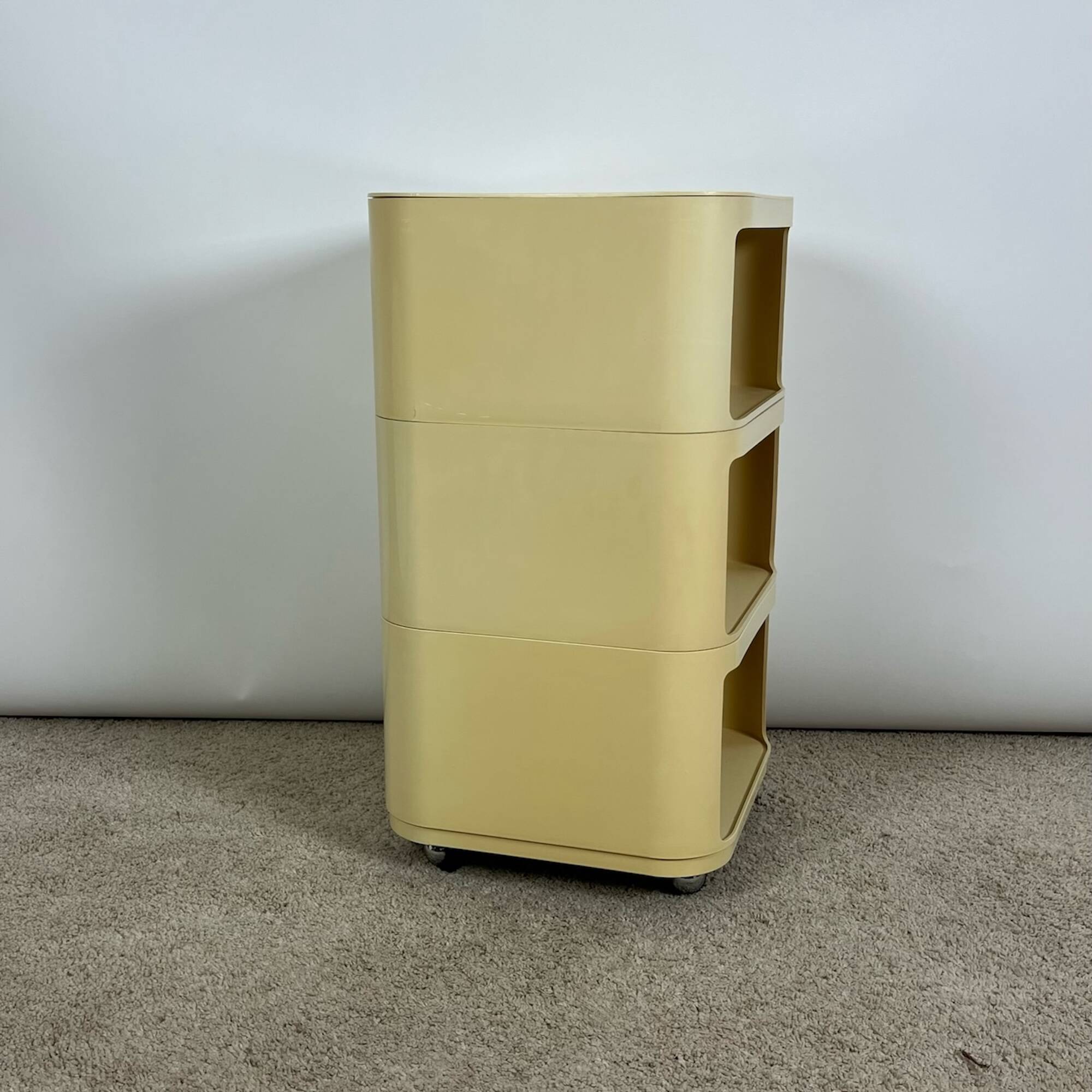 Square-based Cabinet with wheels Componibili Anna Castelli Kartell, 1960s