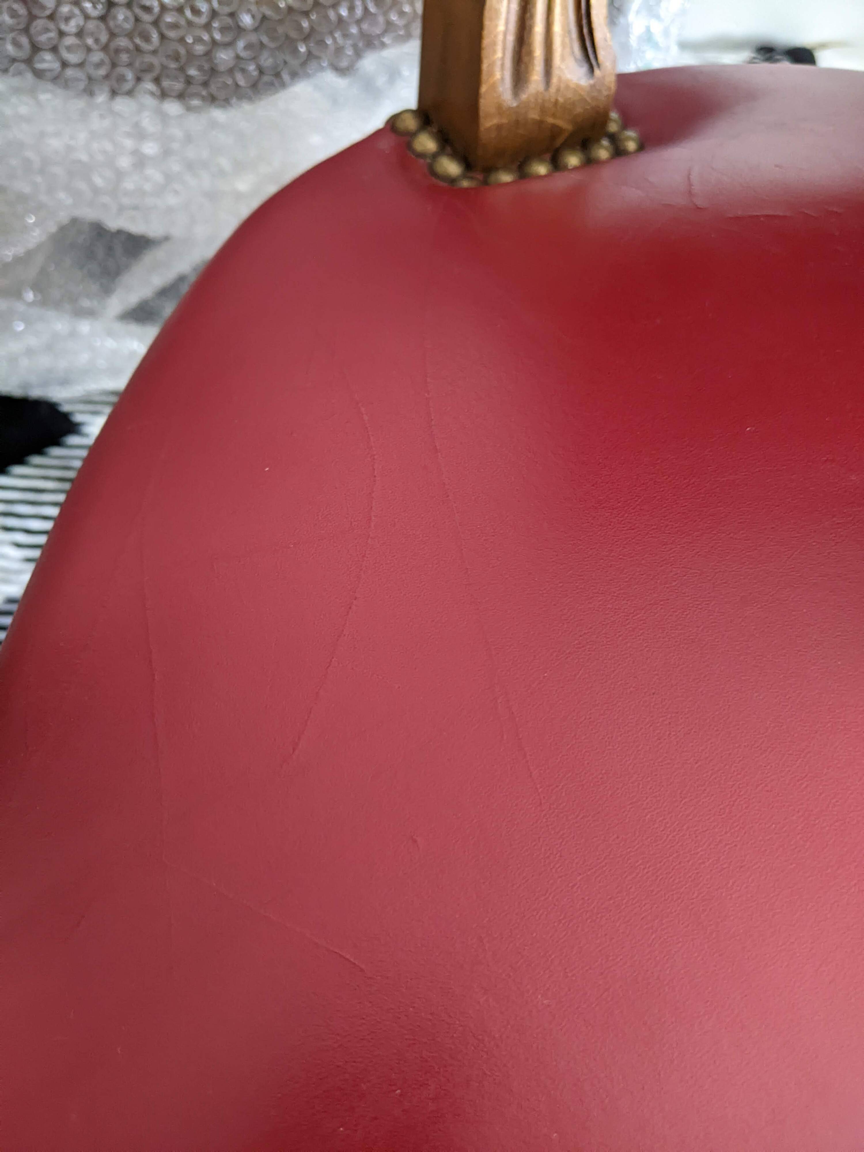 Set of Louis XV Cabriolet Chairs – Carved Wood & Bordeaux Leather