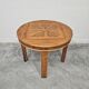 Art Deco Round Side Table in Walnut 1930s
