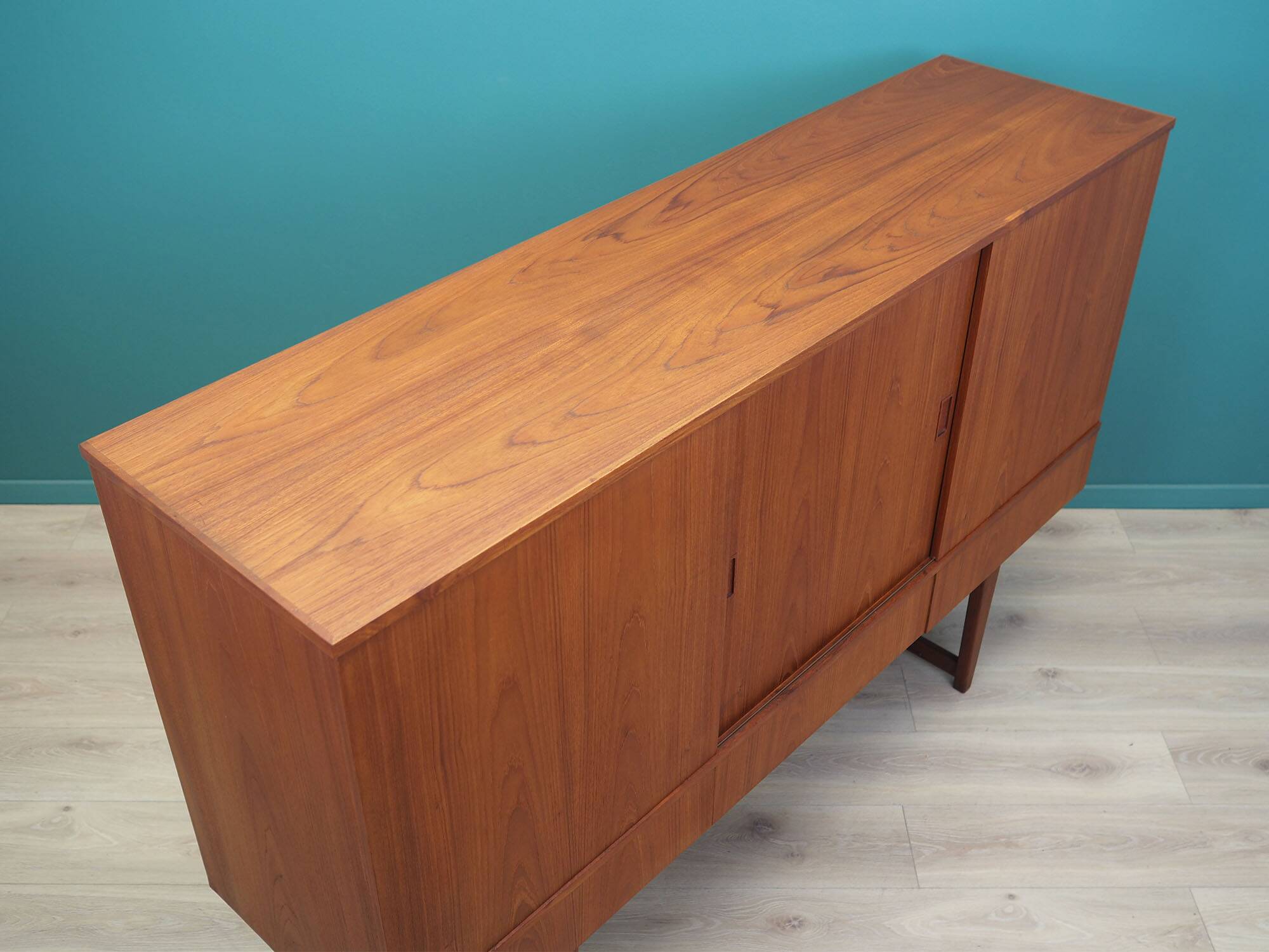 Teak highboard, Danish design, 1960s, production: Denmark