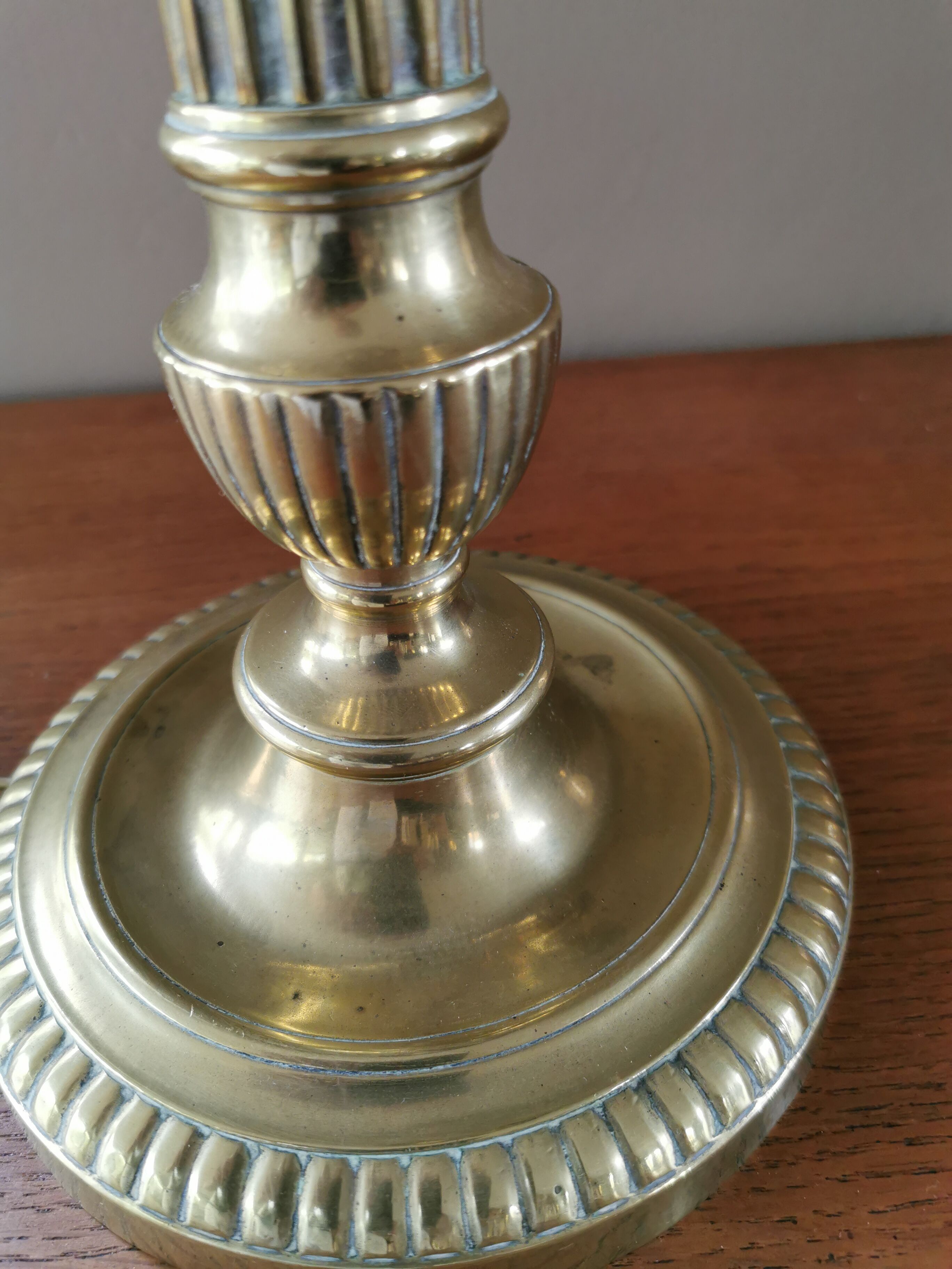 Antique brass lamp base