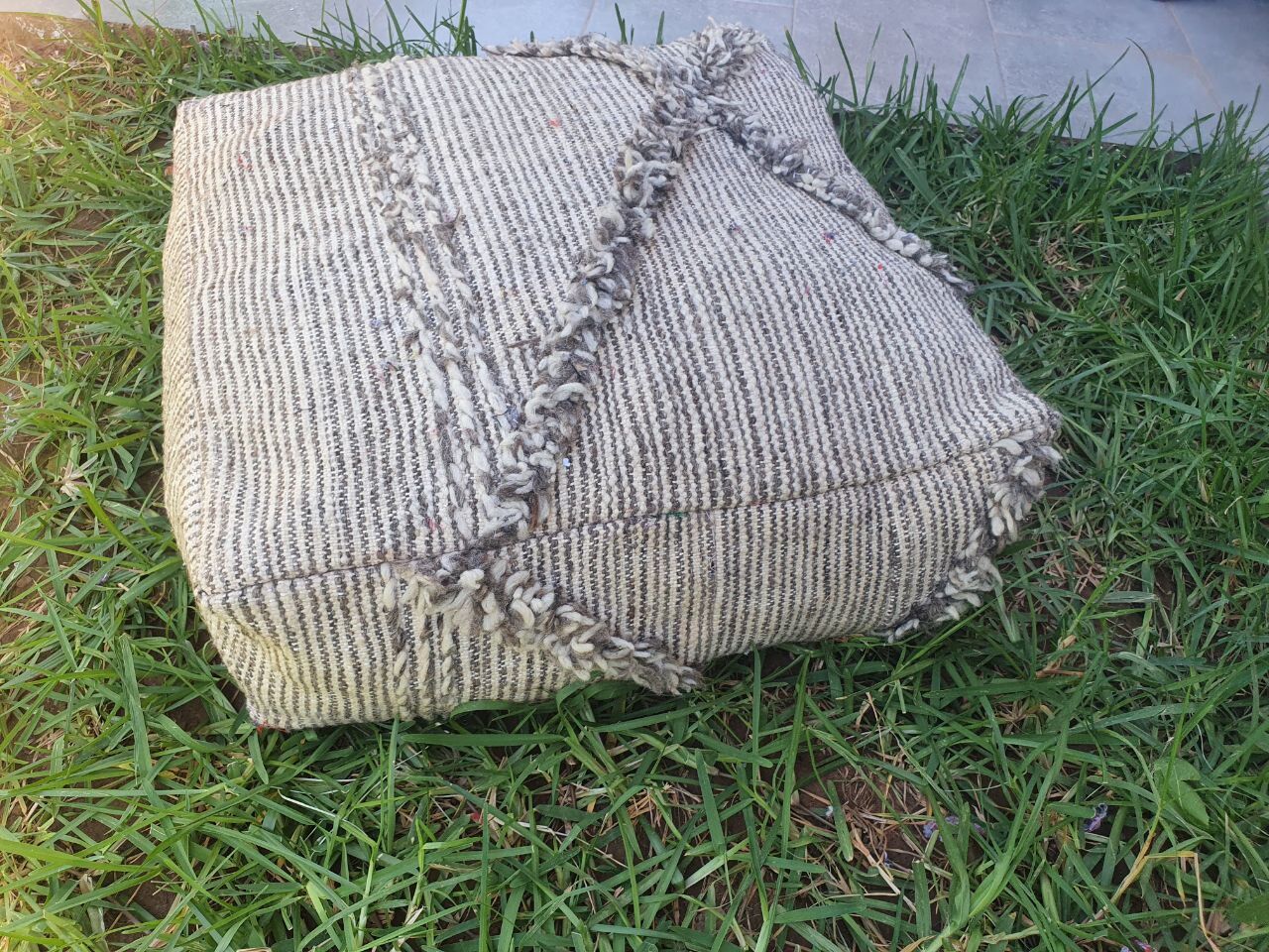 Moroccan carpet pouf