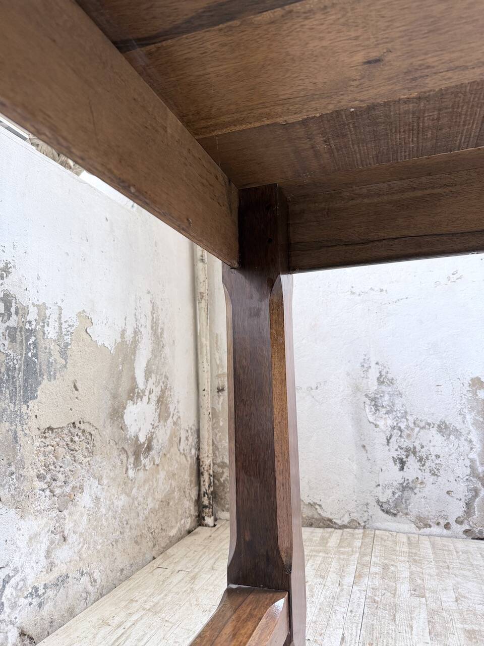 Table de ferme campagne noyer massif XL 250cm