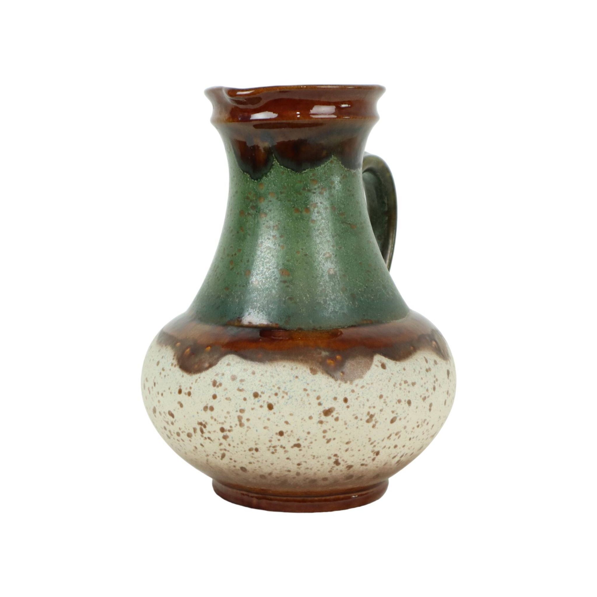 Vase vert rare Terrazzo Allemagne de l’Ouest Faïence Ü-Keramik 1808-30