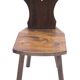 Set of 3 vintage brutalist mountain chairs, wooden chair, chalet