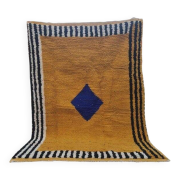 Tapis en laine pure fait main artisanale traditionnelle taille 3/4 m