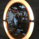 Oval mirror design allibert year 70
