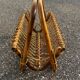 vintage rattan magazine rack
