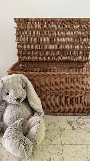 Vintage Rattan Chest Basket