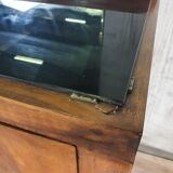 Wooden sideboard with large mirror and handles, 1940s
