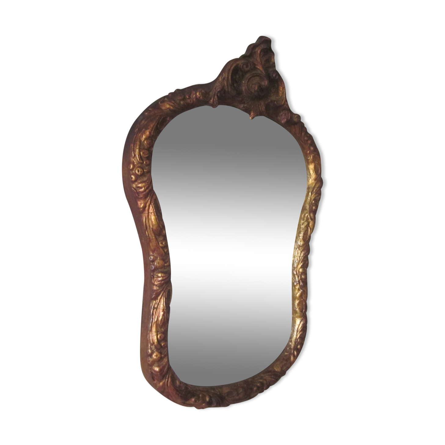 Old mirror in wood and stucco dorè