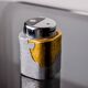 Brutalist lighter by Art3, Brass and aluminum, 1970, Spain